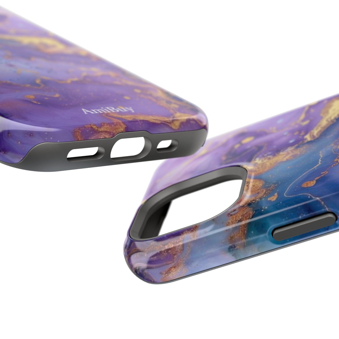 Purple Marble Magnetic Impact-Resistant Phone Case