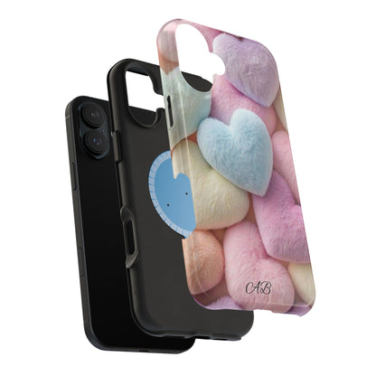 Pastel Heart Pattern Magnetic Impact-Resistant Phone Case