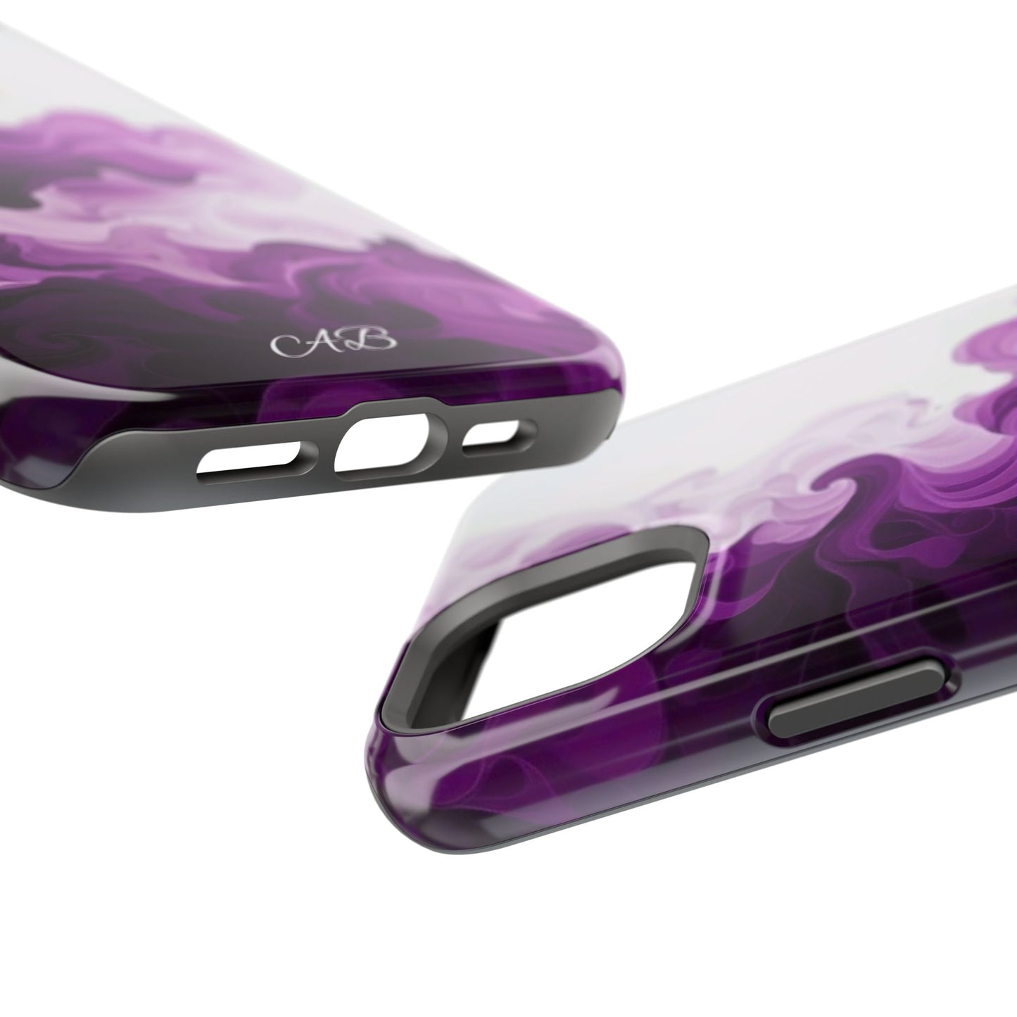 Purple Marble Smoke Phone Case — Magnetic Impact-Resistant