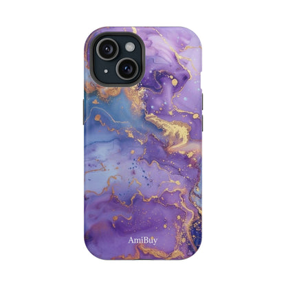 Purple Marble Magnetic Impact-Resistant Phone Case
