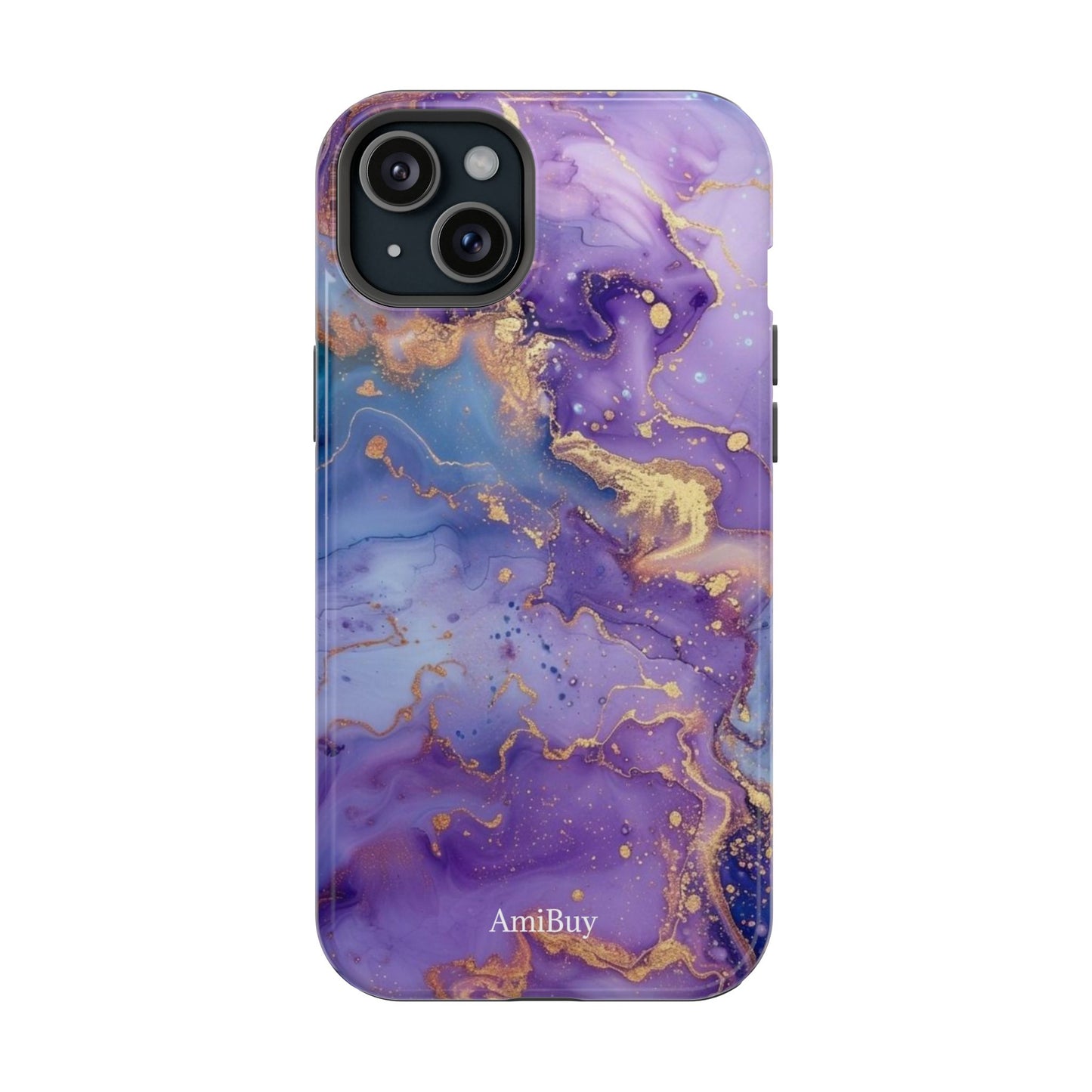 Purple Marble Magnetic Impact-Resistant Phone Case