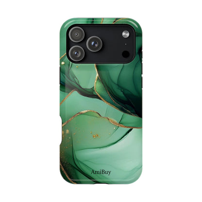 Green Marble Magnetic Impact-Resistant Phone Case