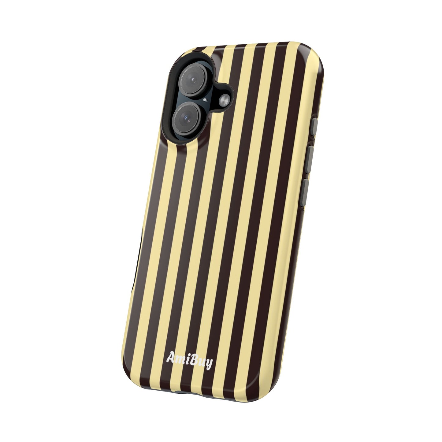 Striped Retro Phone Case — Magnetic Impact-Resistant