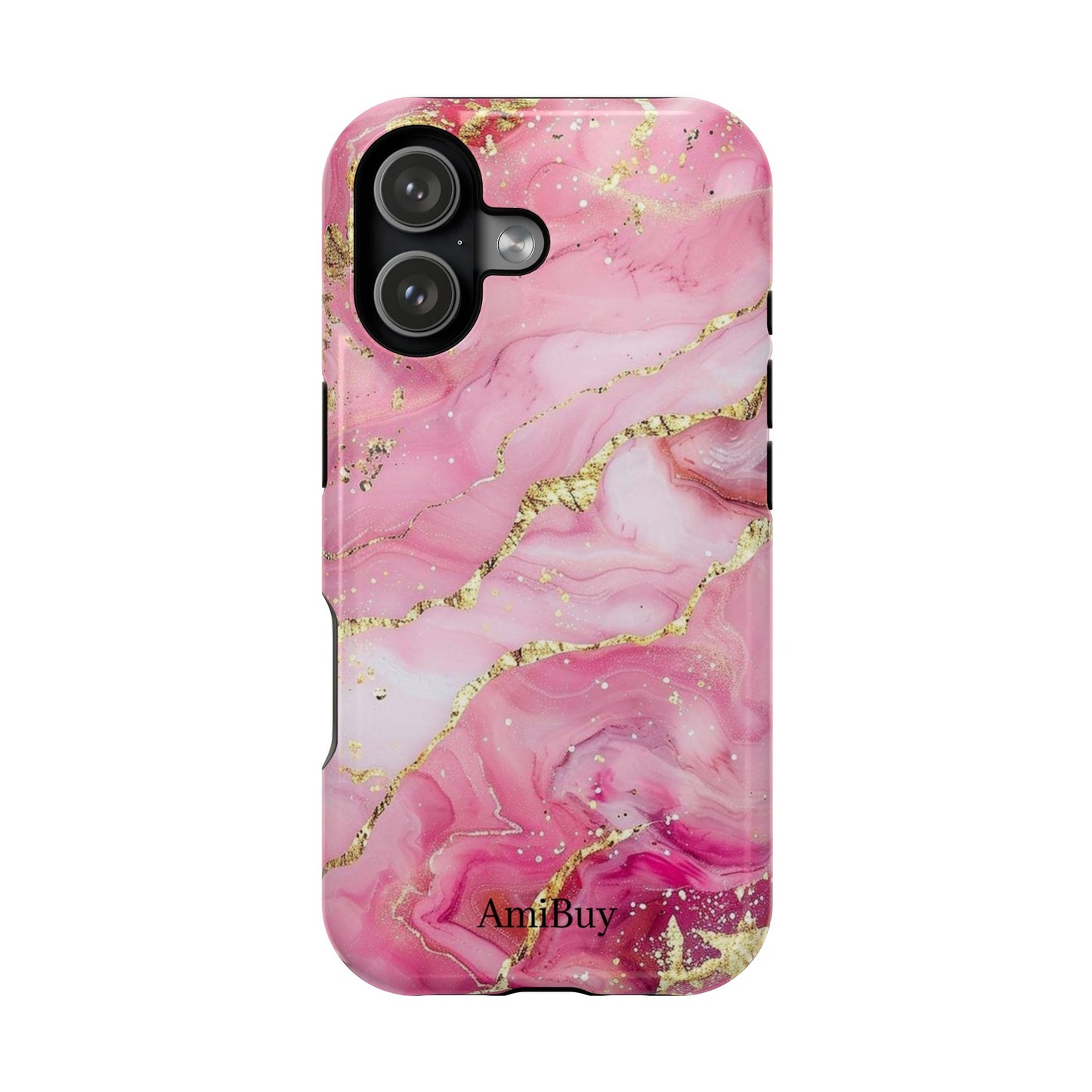 Pink Gold Marble Magnetic Impact-Resistant Phone Case