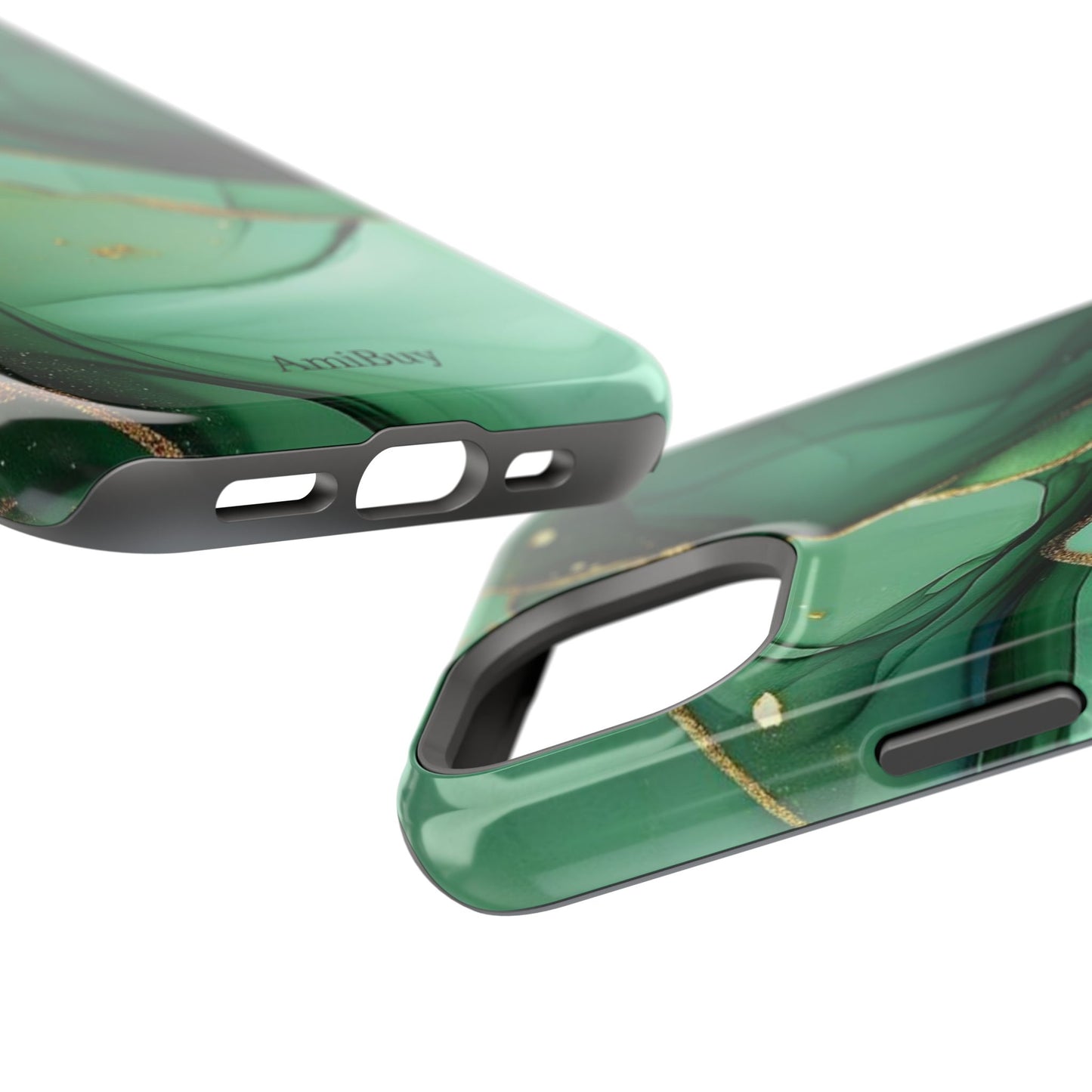 Green Marble Magnetic Impact-Resistant Phone Case