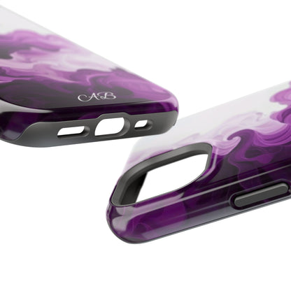 Purple Marble Smoke Phone Case — Magnetic Impact-Resistant