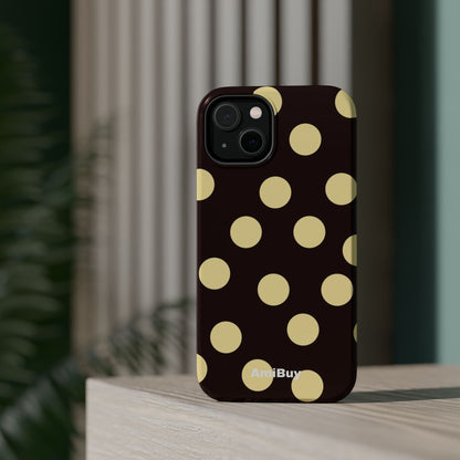 Polka Dot Magnetic Impact Phone Case — Protective iPhone Cover