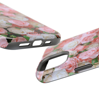 Floral Rose Pattern Magnetic Impact-Resistant Phone Case