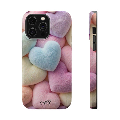 Pastel Heart Pattern Magnetic Impact-Resistant Phone Case