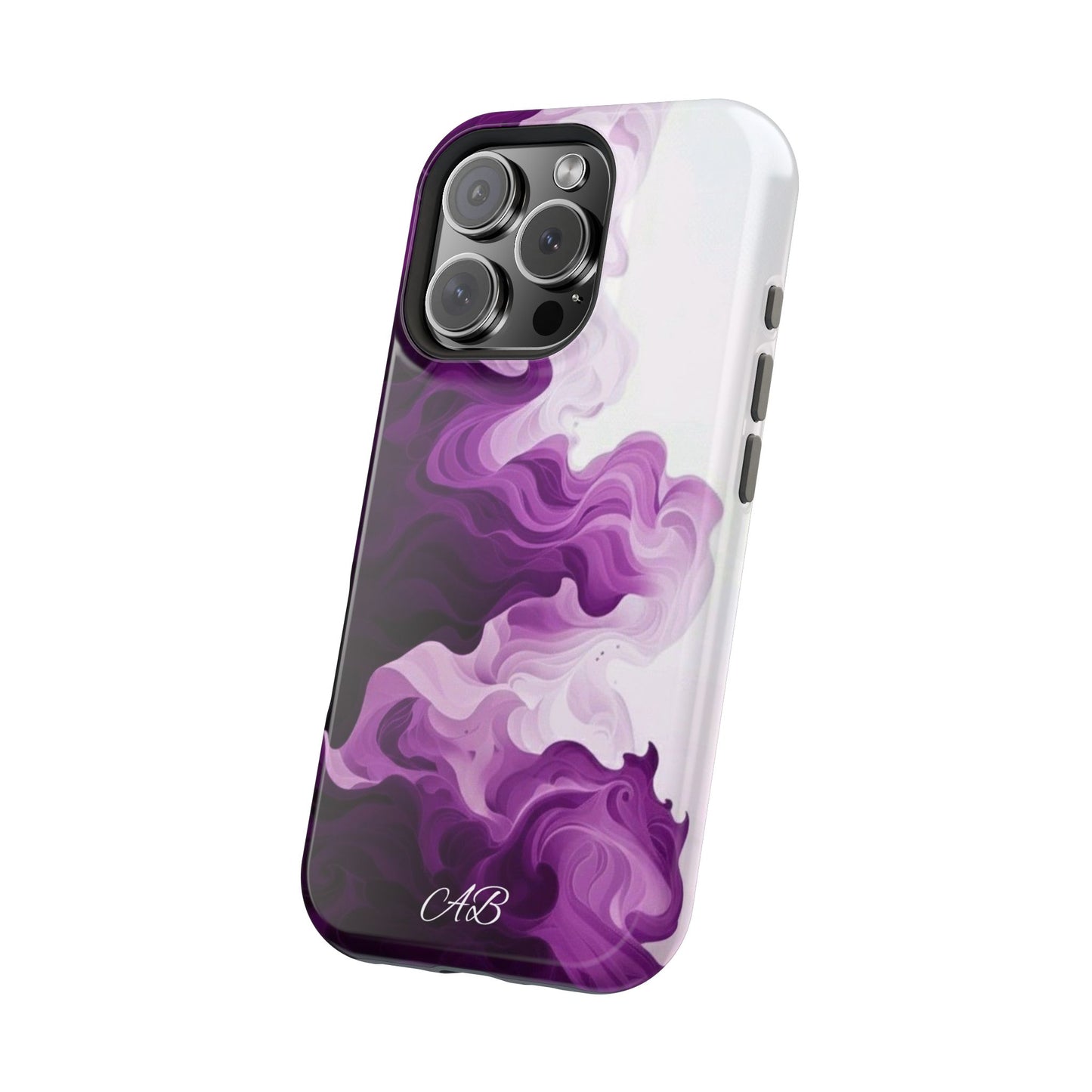 Purple Marble Smoke Phone Case — Magnetic Impact-Resistant