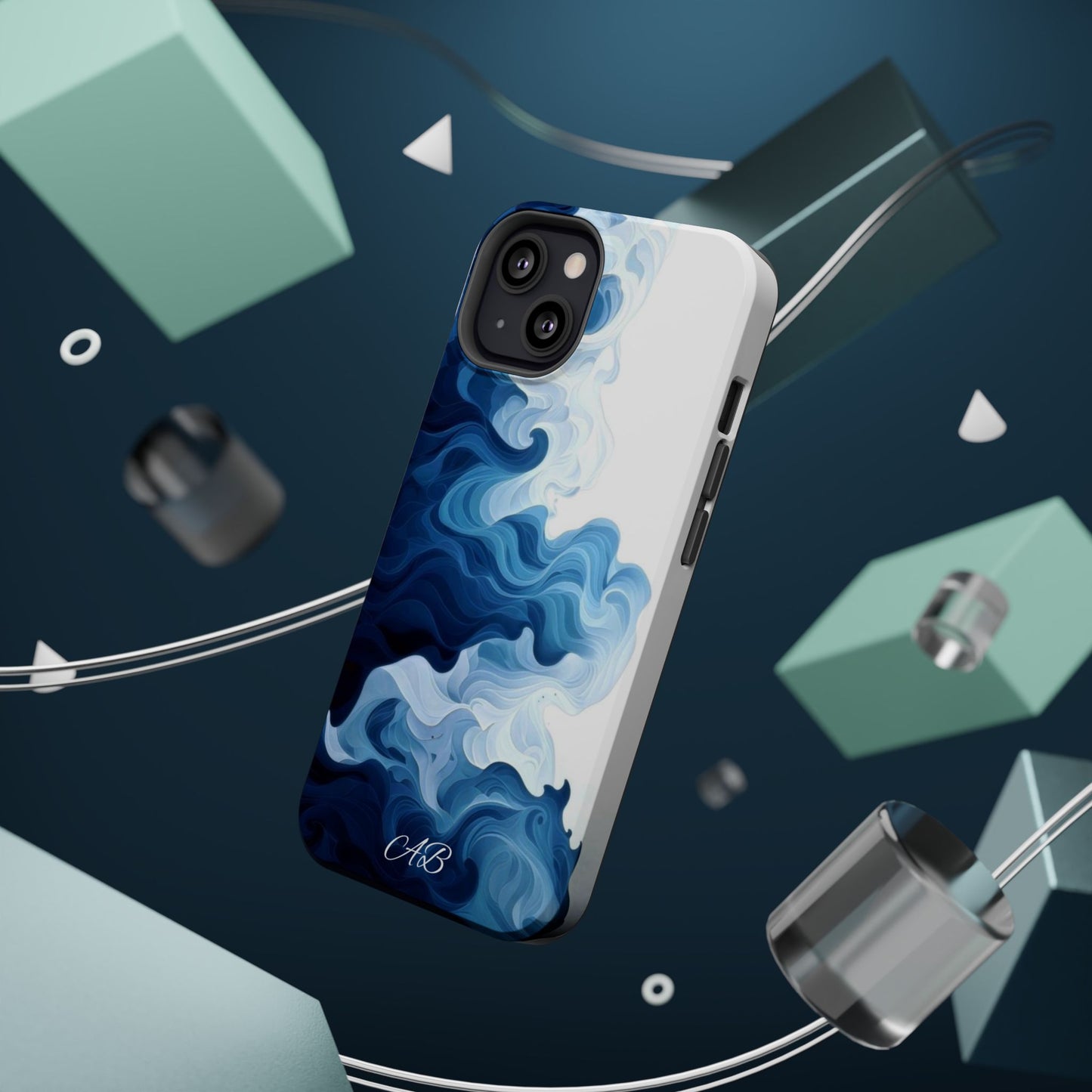 Blue Smoke Magnetic Impact-Resistant Phone Case