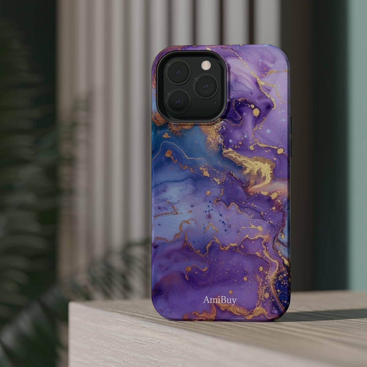 Purple Marble Magnetic Impact-Resistant Phone Case