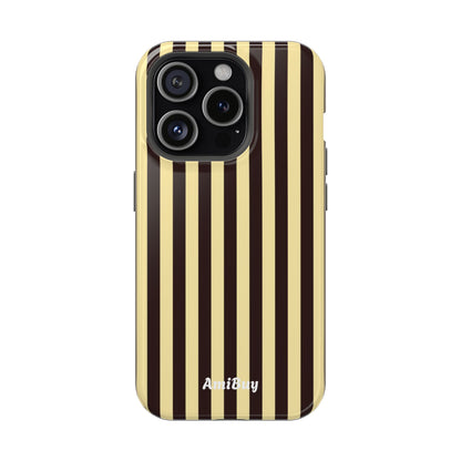 Striped Retro Phone Case — Magnetic Impact-Resistant