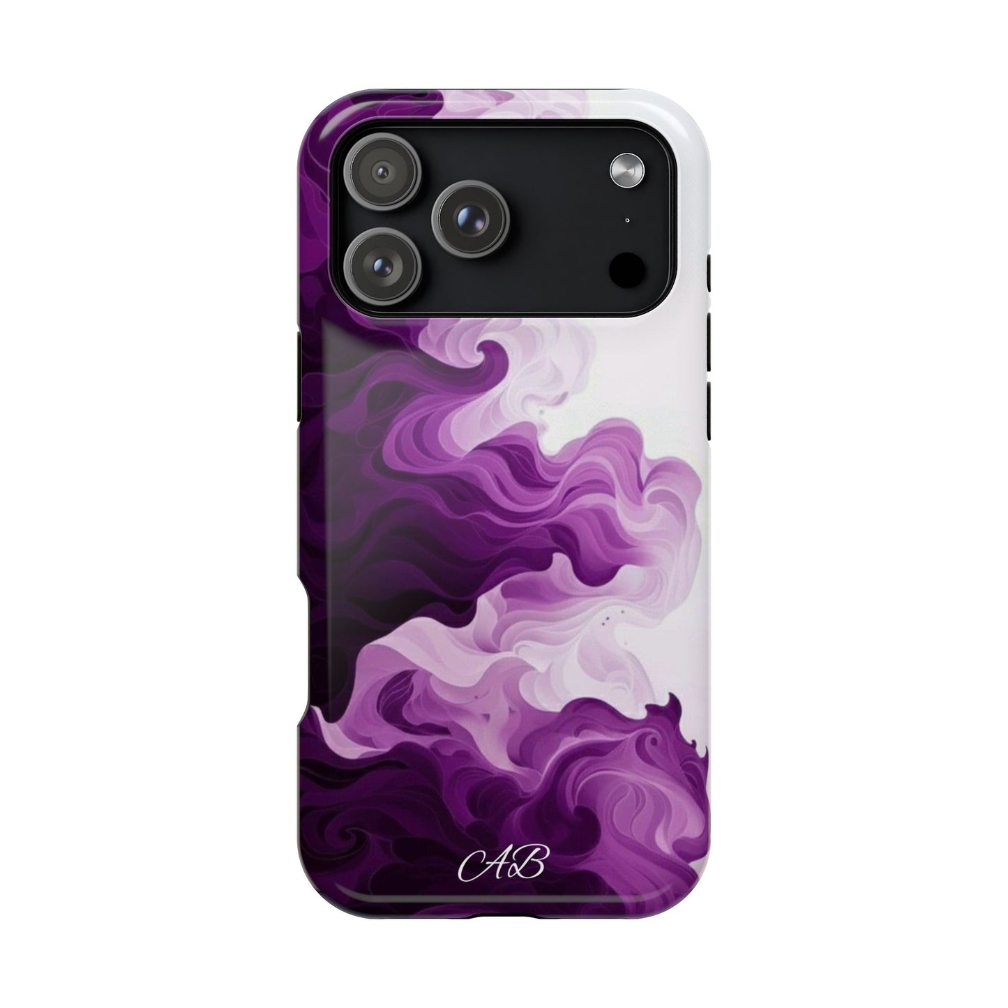 Purple Marble Smoke Phone Case — Magnetic Impact-Resistant