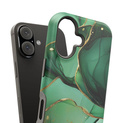 Green Marble Magnetic Impact-Resistant Phone Case