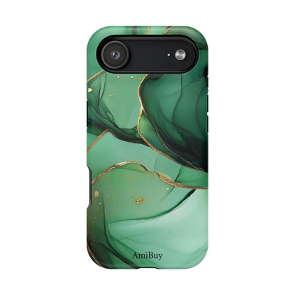 Green Marble Magnetic Impact-Resistant Phone Case