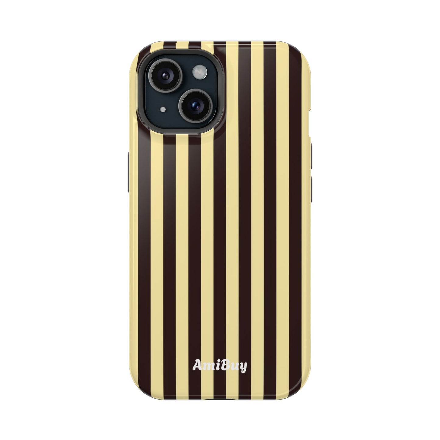 Striped Retro Phone Case — Magnetic Impact-Resistant