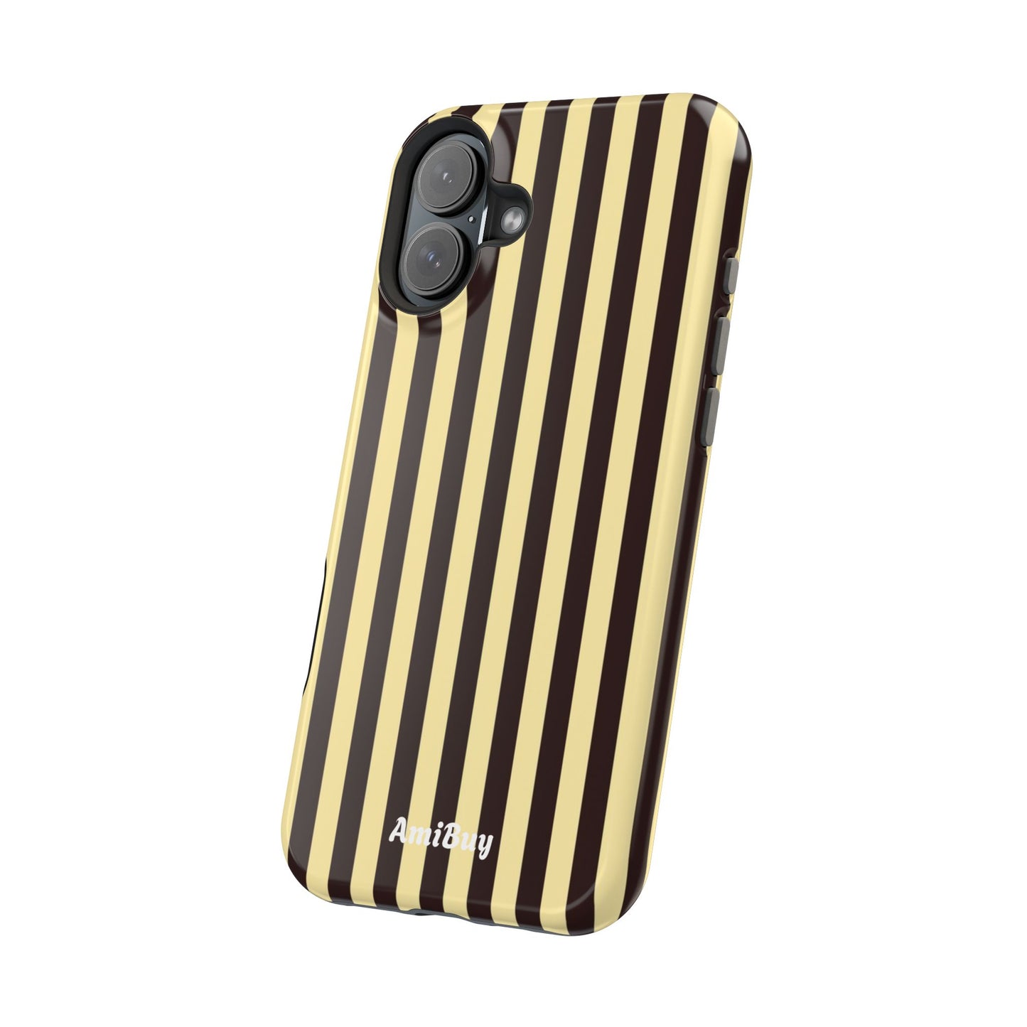 Striped Retro Phone Case — Magnetic Impact-Resistant