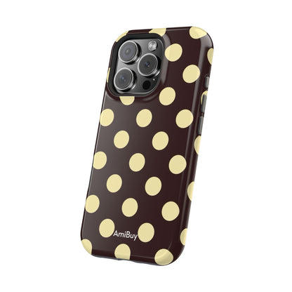 Polka Dot Magnetic Impact Phone Case — Protective Stylish Phone Cover