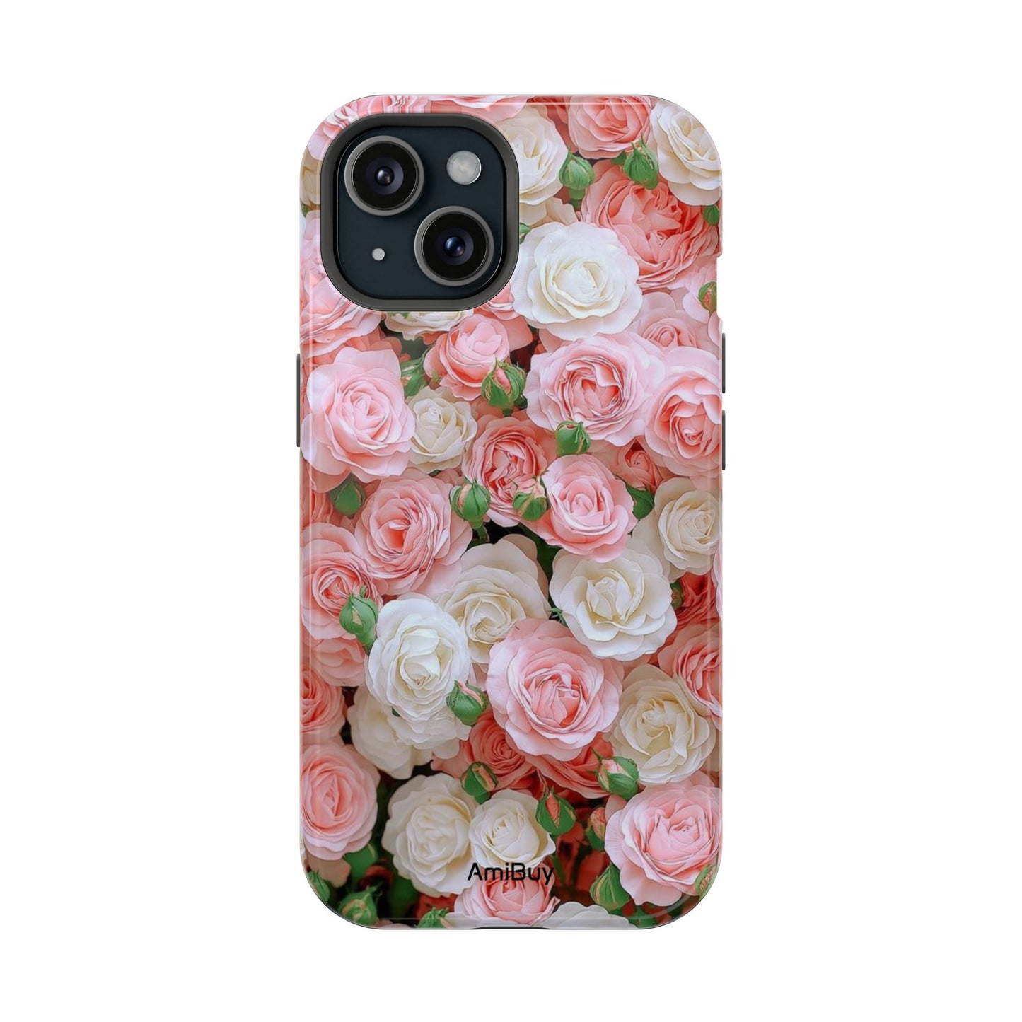 Floral Rose Pattern Magnetic Impact-Resistant Phone Case