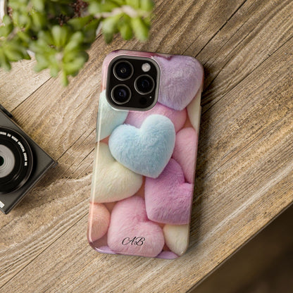 Pastel Heart Pattern Magnetic Impact-Resistant Phone Case