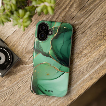 Green Marble Magnetic Impact-Resistant Phone Case