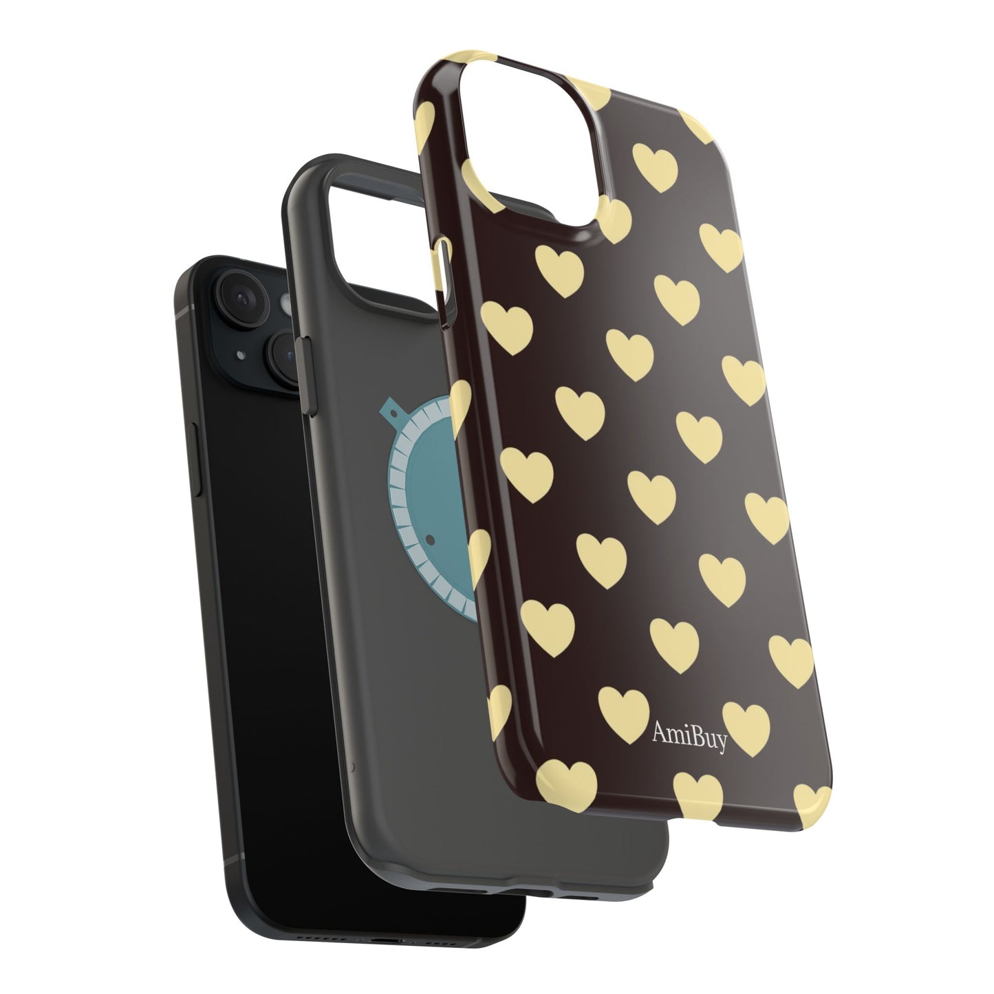 Heart Pattern Magnetic Impact-Resistant Phone Case