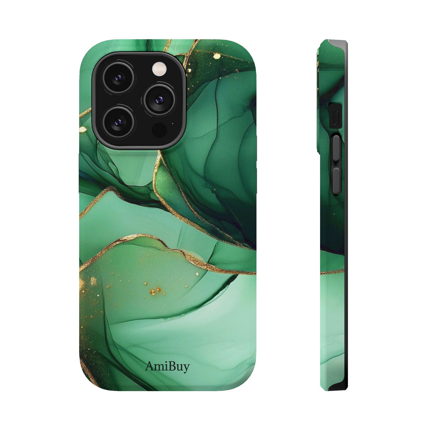 Green Marble Magnetic Impact-Resistant Phone Case