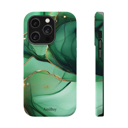 Green Marble Magnetic Impact-Resistant Phone Case