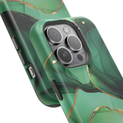 Green Marble Magnetic Impact-Resistant Phone Case