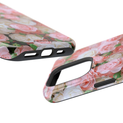 Floral Rose Pattern Magnetic Impact-Resistant Phone Case