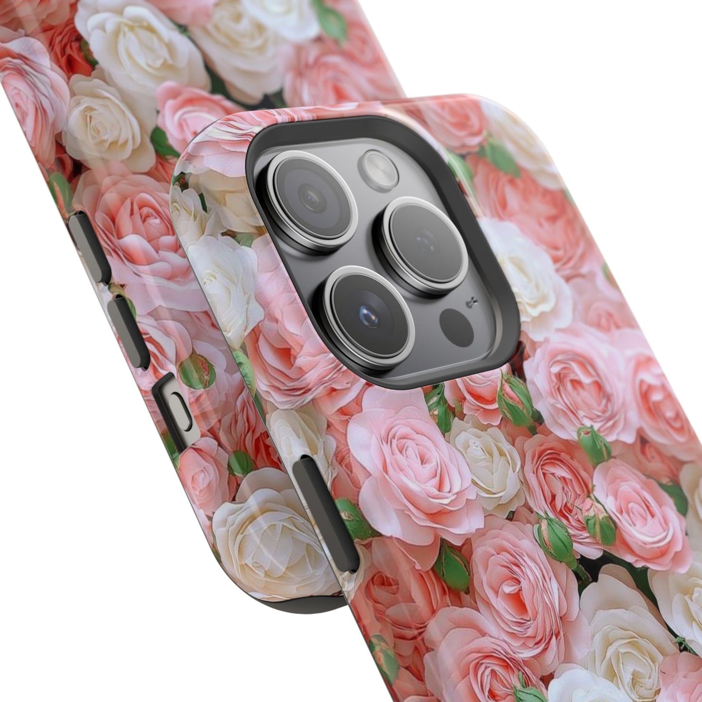 Floral Rose Pattern Magnetic Impact-Resistant Phone Case