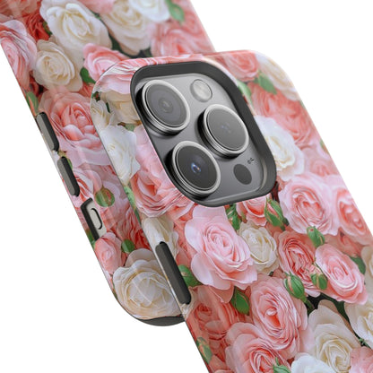 Floral Rose Pattern Magnetic Impact-Resistant Phone Case