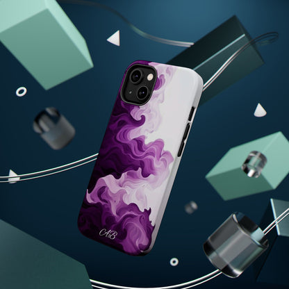 Purple Marble Smoke Phone Case — Magnetic Impact-Resistant