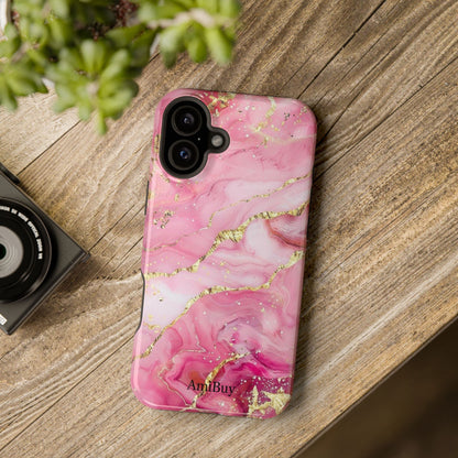 Pink Gold Marble Magnetic Impact-Resistant Phone Case