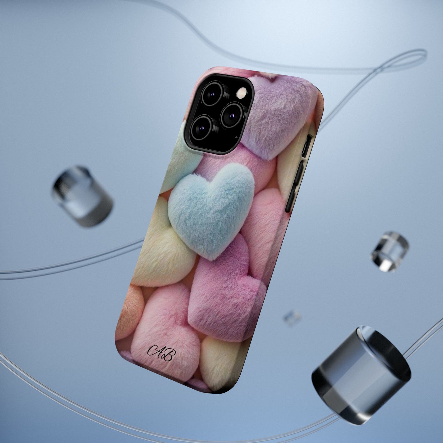 Pastel Heart Pattern Magnetic Impact-Resistant Phone Case