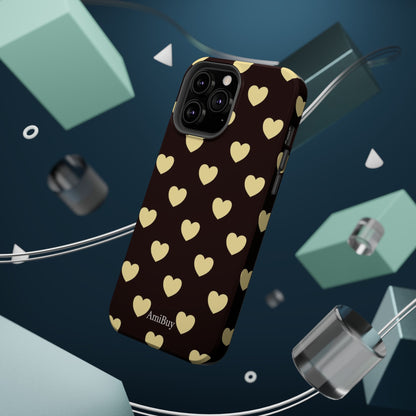 Heart Pattern Magnetic Impact-Resistant Phone Case