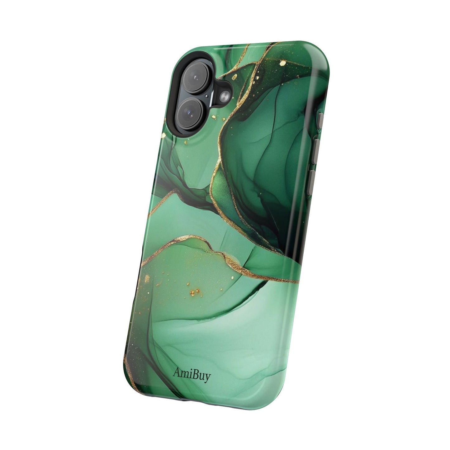 Green Marble Magnetic Impact-Resistant Phone Case