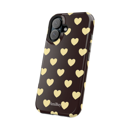 Heart Pattern Magnetic Impact-Resistant Phone Case