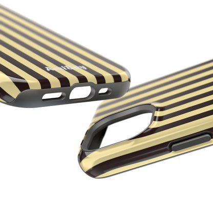 Striped Retro Phone Case — Magnetic Impact-Resistant