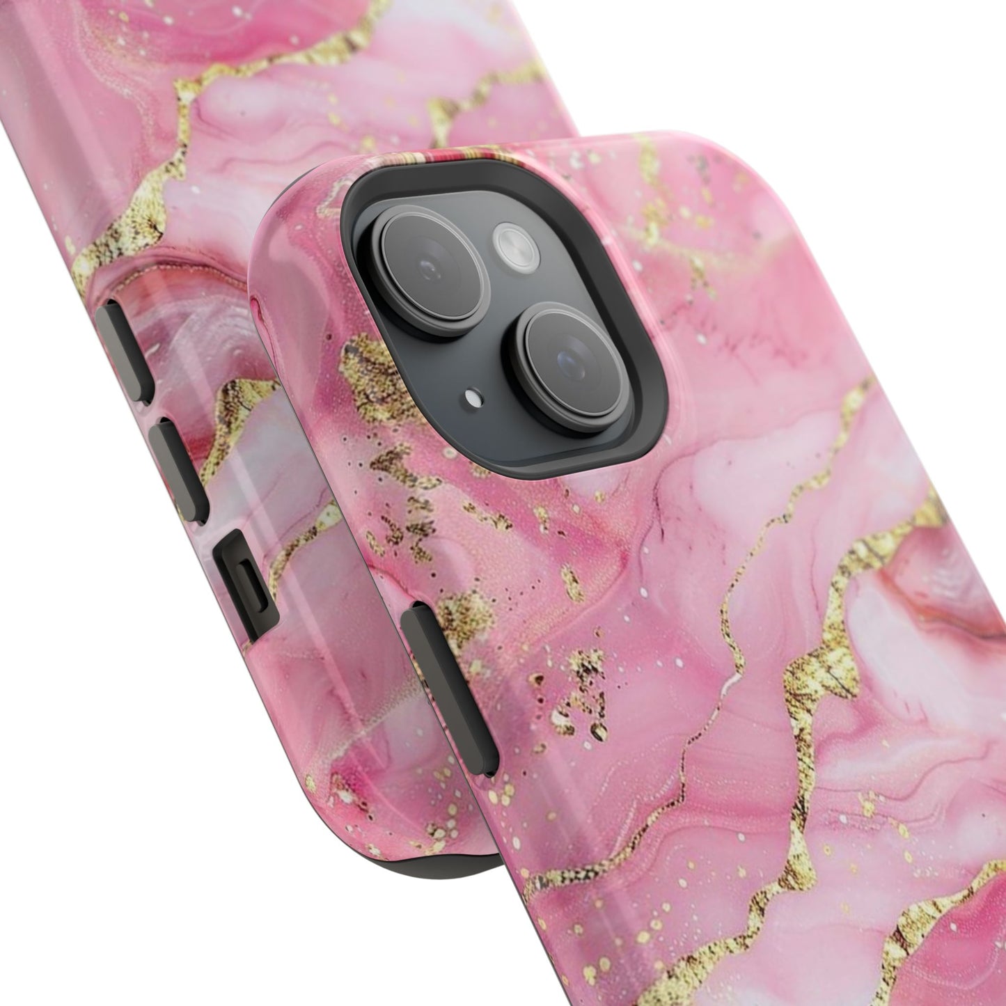 Pink Gold Marble Magnetic Impact-Resistant Phone Case