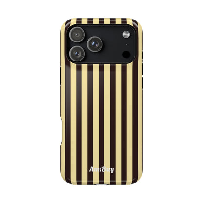 Striped Retro Phone Case — Magnetic Impact-Resistant