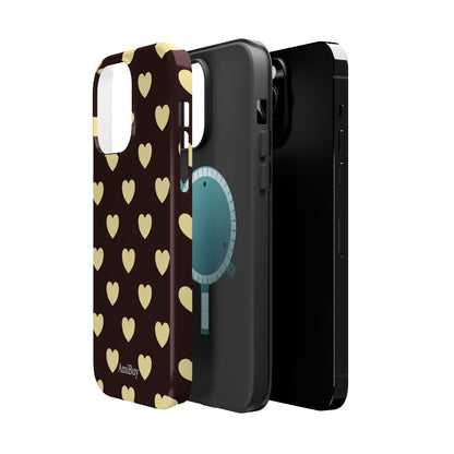Heart Pattern Magnetic Impact-Resistant Phone Case