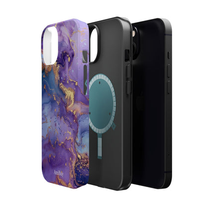 Purple Marble Magnetic Impact-Resistant Phone Case
