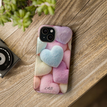 Pastel Heart Pattern Magnetic Impact-Resistant Phone Case