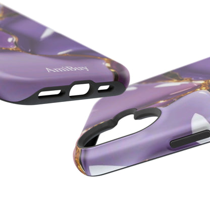 Purple Gold Marble Magnetic Impact-Resistant Phone Case