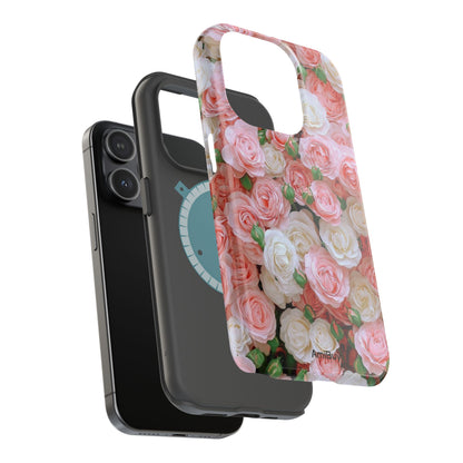Floral Rose Pattern Magnetic Impact-Resistant Phone Case