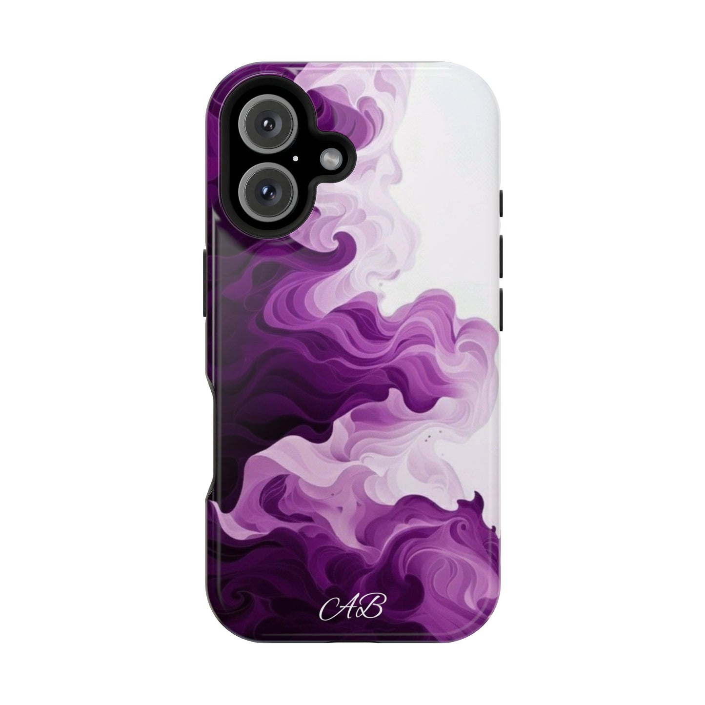 Purple Marble Smoke Phone Case — Magnetic Impact-Resistant