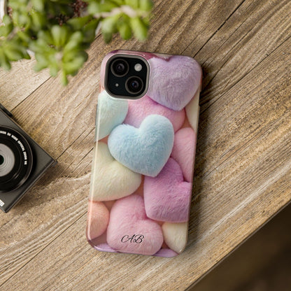 Pastel Heart Pattern Magnetic Impact-Resistant Phone Case