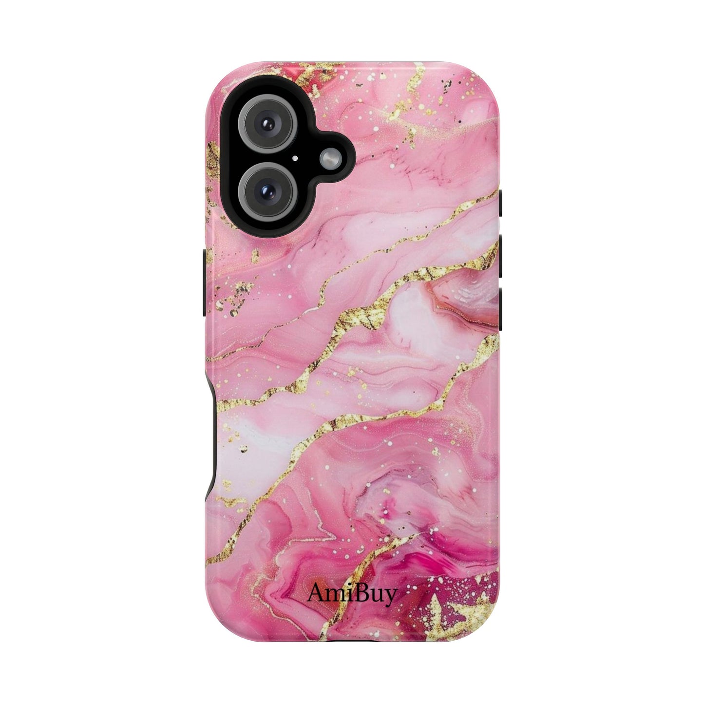 Pink Gold Marble Magnetic Impact-Resistant Phone Case